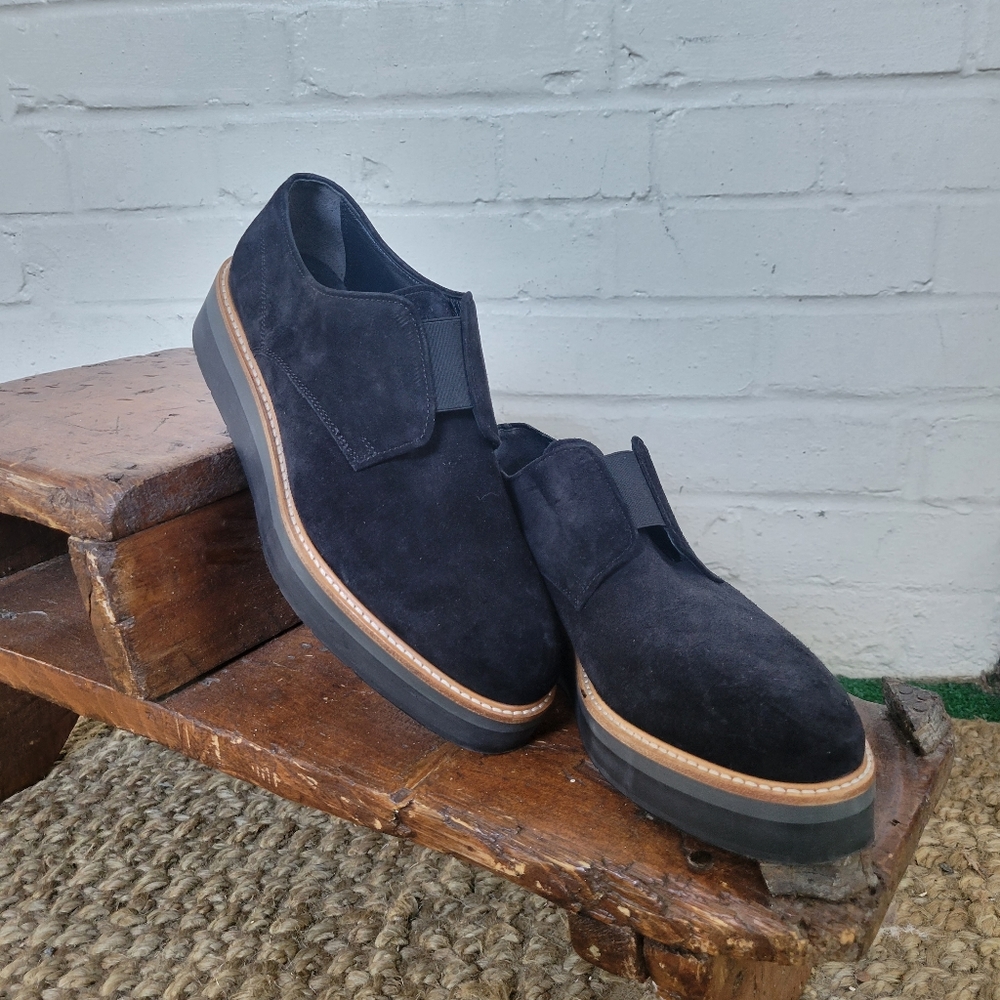 VINCE. Davy Suede Platform Oxfords 8